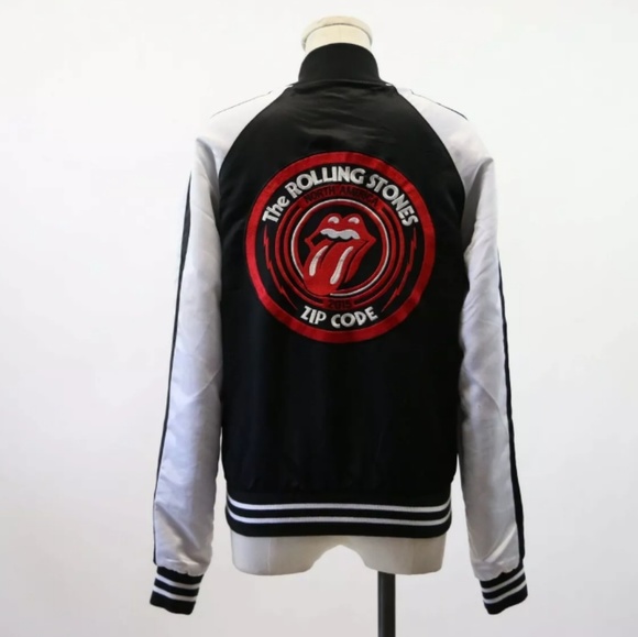 Vintage The Rollin Stones Bomber Jacket women's si - Picture 3 of 8
